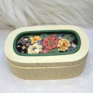 💕Floral Decorative Trinket Box Filled With Earrings